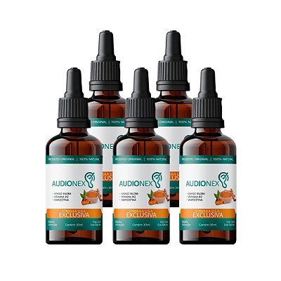 Audionex 30ml: Kit com 5 Frascos