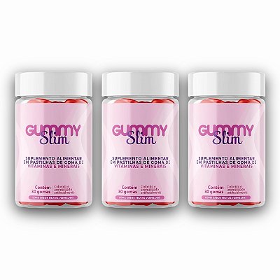 Gummy Slim - Kit com 3 Potes (90 gomas)