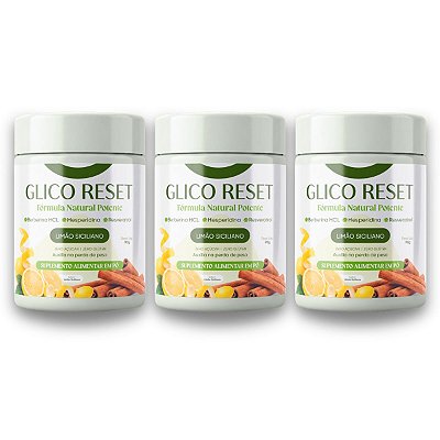 Glico Reset 90g: Kit com 3 Frascos