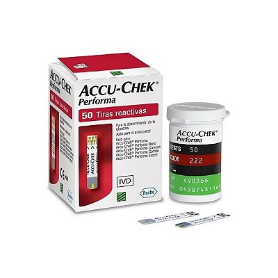 Tiras Accu Chek Performa - Caixa Com 50 Tiras