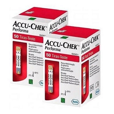 Tiras Accu Chek Performa - Kit Com 2 Caixas (100 Tiras)