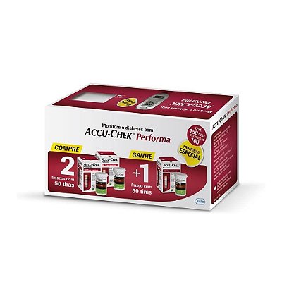 Tiras Accu Chek Performa - Kit Com 3 Caixas (150 Tiras)
