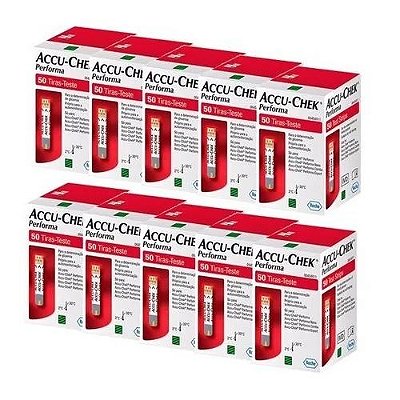 Tiras Accu Chek Performa - Kit Com 10 Caixas (500 Tiras)