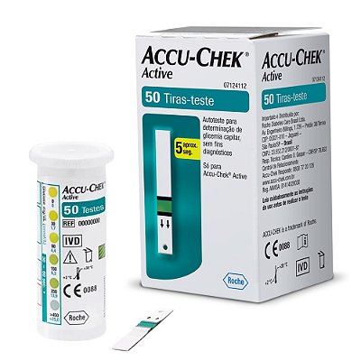 Tiras Accu Chek Active - Caixa Com 50 Tiras