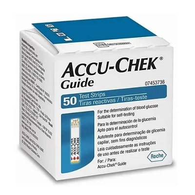 Tiras Accu Chek Guide - Caixa Com 50 Tiras