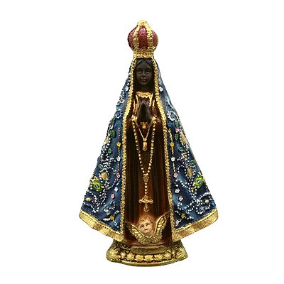 Nossa Senhora Aparecida De Resina Importada (15 Cm)