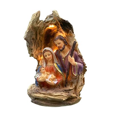 Sagrada Família Luminosa De Resina Italiana (30cm)