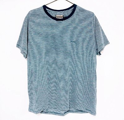 Camiseta STRIPES azul/branco