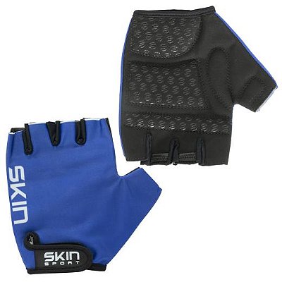 LUVA SKIN SPORT FUN AZUL/BCO TAM P