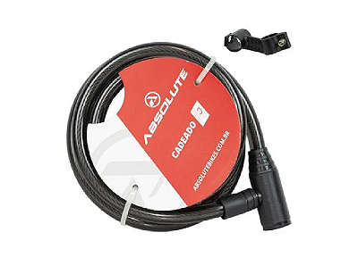 CADEADO ABSOLUTE  1,5MMX12MM ESPIRAL CHAVE FUME