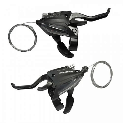 ALAV. CAMBIO/FREIO SHIMANO ST-EF500 EZ FIRE P/V BRAKE DIR 7V ESQ 3V PTO (PAR)