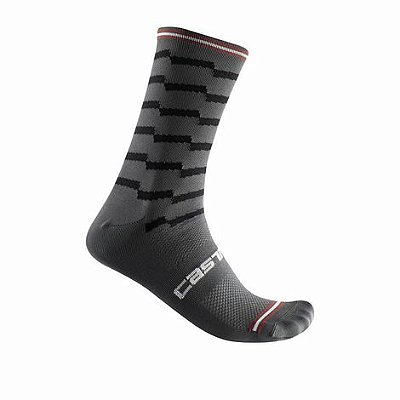 MEIAS CASTELLI UNISEX - UNLIMITED 18 - DARK GRAY/BLACK/TAM 2XL