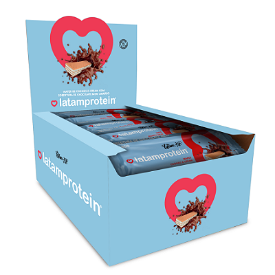 Wafer Cookies & Cream + Proteína coberto com Chocolate 300g (12 uni. de 25g cada) - Latam Protein