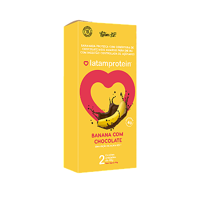 Banana com Chocolate + Proteína  - 80G - (2 uni. de 40g cada) - Latam Protein