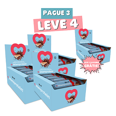 Leve Mais por Menos! 04 Display Wafer Cookies & Cream + Proteína coberto com Chocolate 300g (48 uni. de 25g cada) - Latam Protein
