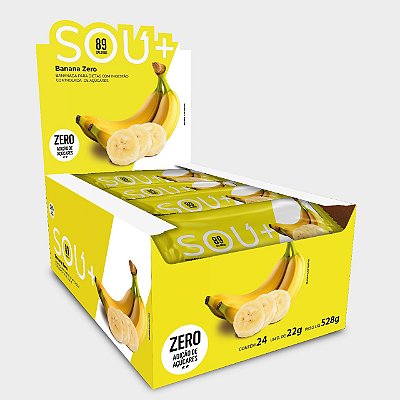 Bananinha Cremosa Zero Açúcar 264g (12 uni. de 22g cada) - SOU +