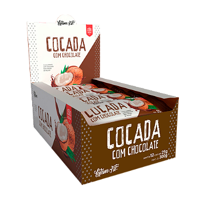 Cocada com Chocolate Zero Açúcar - 300g (12 uni. de 25g cada) - Latam Fit