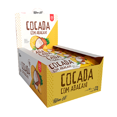 Cocada com Abacaxi Zero Açúcar - 264g (12 uni. de 22g cada) - Latam Fit