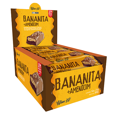 Banana + Amendoim + Chocolate - Zero Açúcar 300g (12 uni. de 25g cada) - Latam Fit