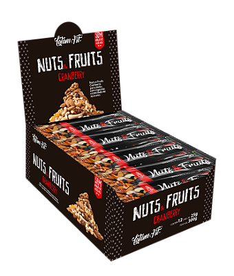 Nuts & Fruits Cranberry - Zero Açúcar - 300g (12 uni. de 25g cada) - Latam Fit