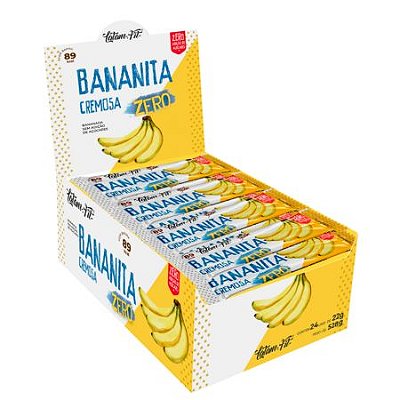 Bananita - Bananinha Cremosa Zero Açúcar 264g (12 uni. de 22g cada) - Latam Fit
