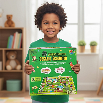 Jogo de Tabuleiro Infantil Desafio Ecológico