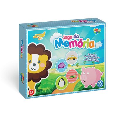 Jogo da Memória Animais 24 peças em MDF Brinquedo Educativo