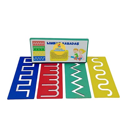 Kit 4 Linhas Vazadas Peças em MDF  Educativo e Pedagógico