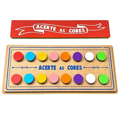 Acerte as Cores Brinquedo Educativo em MDF
