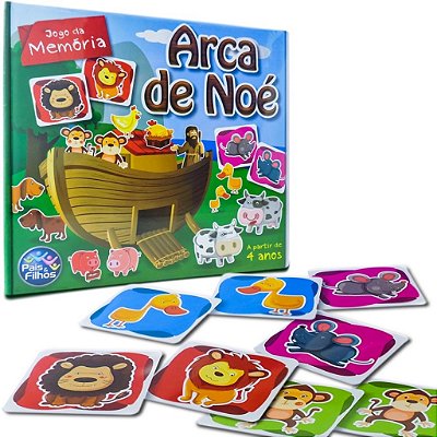 Jogo Da Memória Bíblico Arca De Noé 40 Peças Pais e Filhos