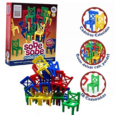 Jogo Sobe Sobe Cadeirinhas Para Empilhar Pakitoys