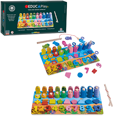Tabuleiro Somar e Brincar Educa Play  Polibrinq
