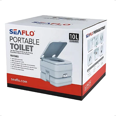 Vaso Sanitário Seaflo Portátil 10 Litros Banheiro Químico