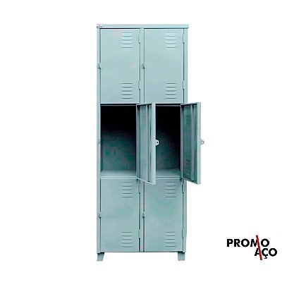 Roupeiro de Aço para Vestiário 6 Portas Médias FT