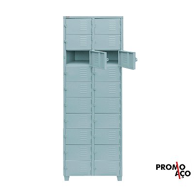 Roupeiro de Aço para Vestiário 20 Portas Mini FT
