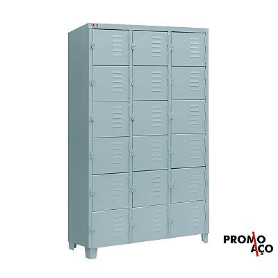 Roupeiro de Aço para Vestiário 18 Portas Mini FT