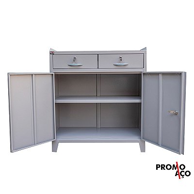 Armário de aço para ferramentas 2 portas + 2 gavetas