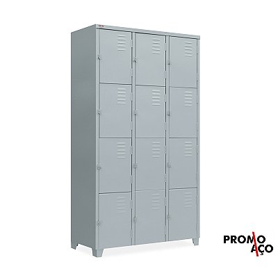 Roupeiro de Aço para Vestiário 12 Portas Pequenas FT