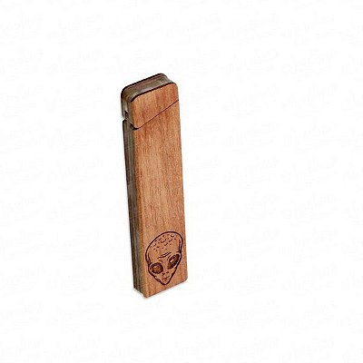 Case Hemp (Porta Cigarro) Wood Burning - Alien