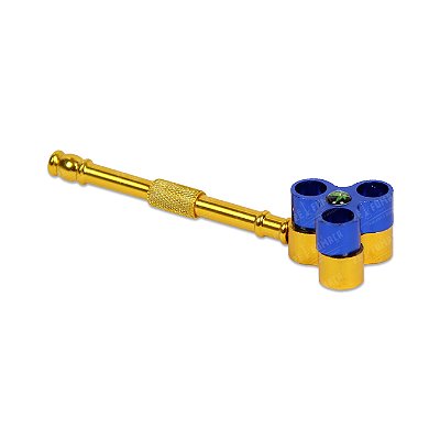 Pipe de Metal Giratório (Magnético) - Dourado Azul