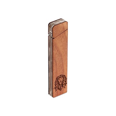 Case Hemp (Porta Cigarro) Wood Burning - Leão