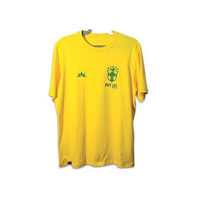Camiseta Puff Life Brasil - Amarelo (G)