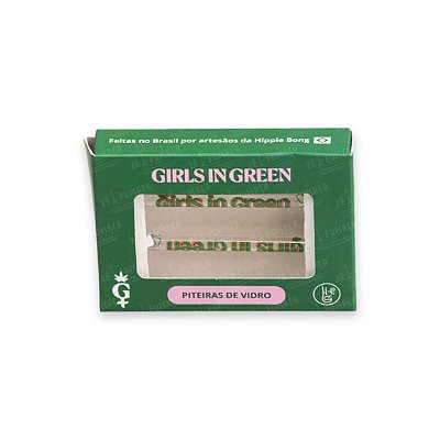 Piteira de Vidro Girls in Green 5mm (Kit c/ 2) - Collab Hippie Bong