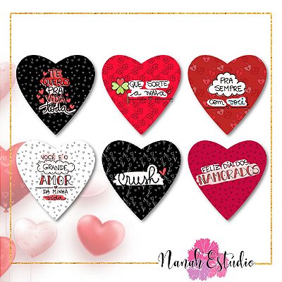 Combo 96 Adesivos Sortidos Namorados Corações