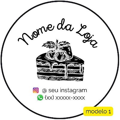 120 Adesivos Logotipo com Bolo (4 cm)