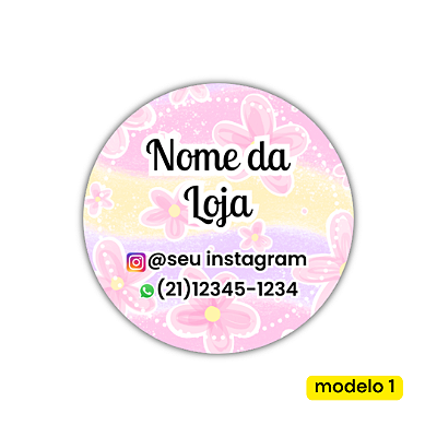 Pague 120 Leve 200 Adesivos Logotipo Estampada (4 cm)