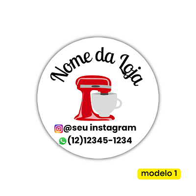 Pague 120 Leve 200 Adesivos Logotipo Batedeira(4 cm)