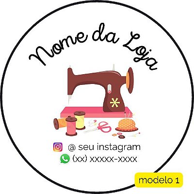 120 Adesivos Logotipo com Costura (4 cm)