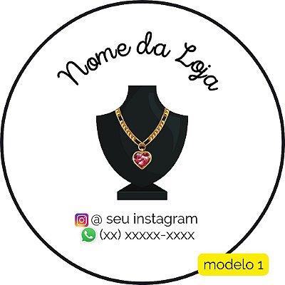 120 Adesivos Logotipo com Joias (4 cm)