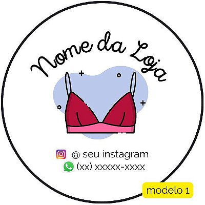 120 Adesivos Logotipo Com Lingerie (4 cm)